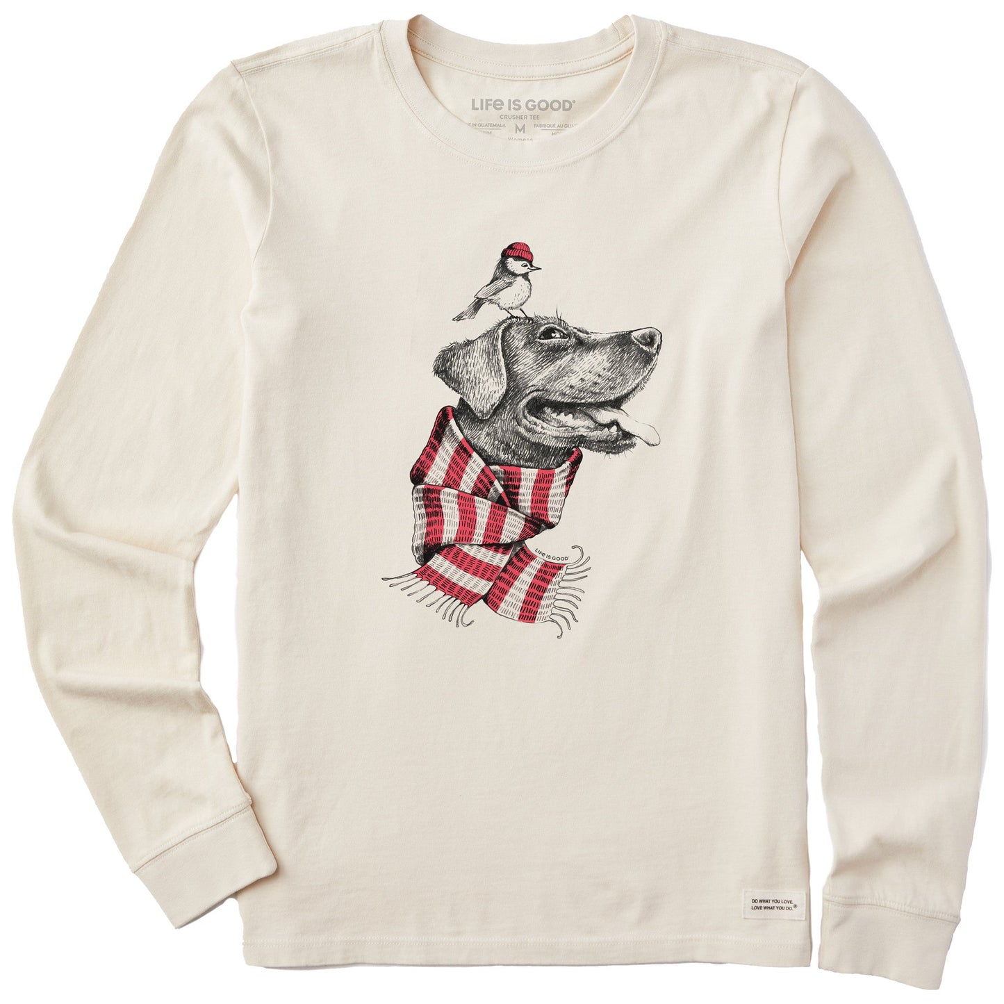 Women's Dog and Bird Buddies Long Sleeve Crusher Tee