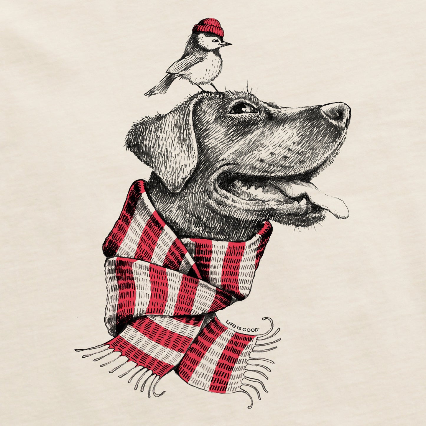 Women's Dog and Bird Buddies Long Sleeve Crusher Tee