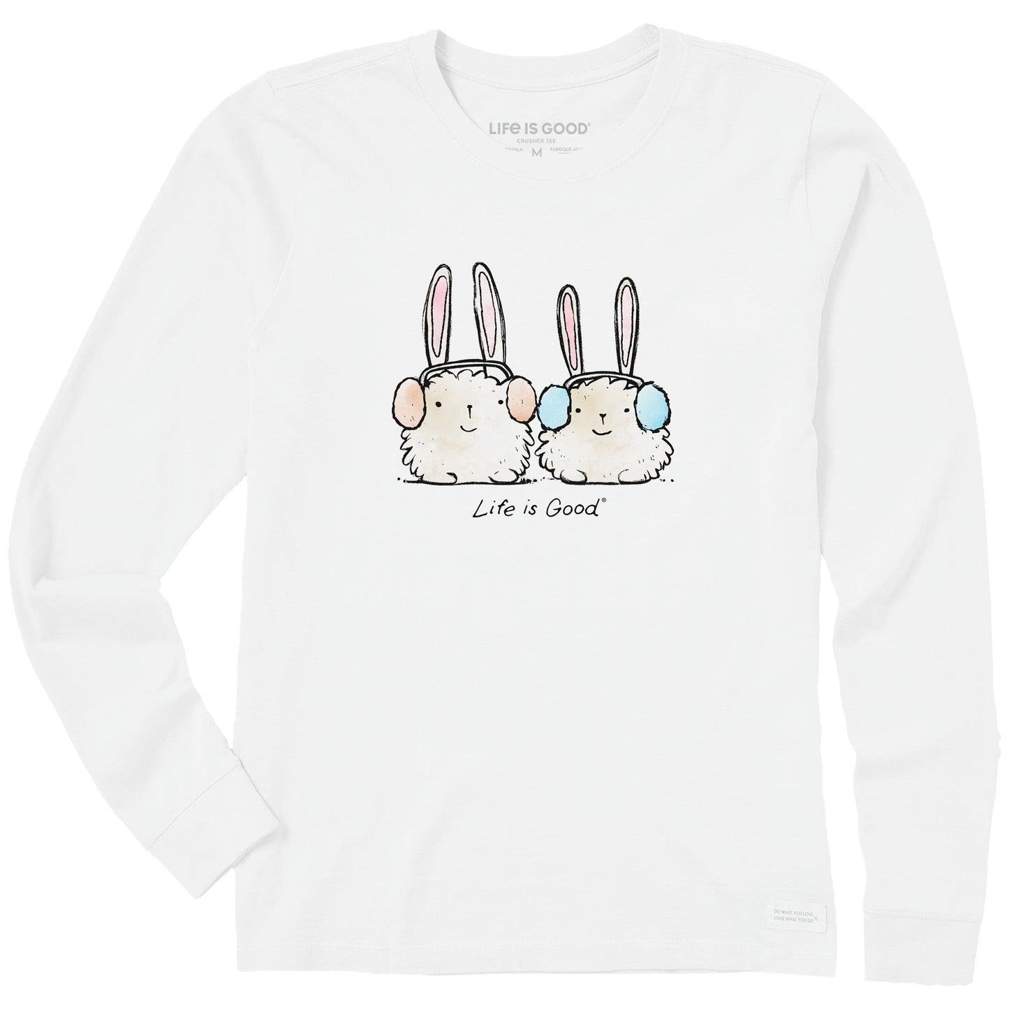 Women's Warmly Dressed Bunnies Long Sleeve Crusher Tee