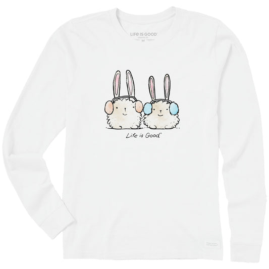 Women's Warmly Dressed Bunnies Long Sleeve Crusher Tee