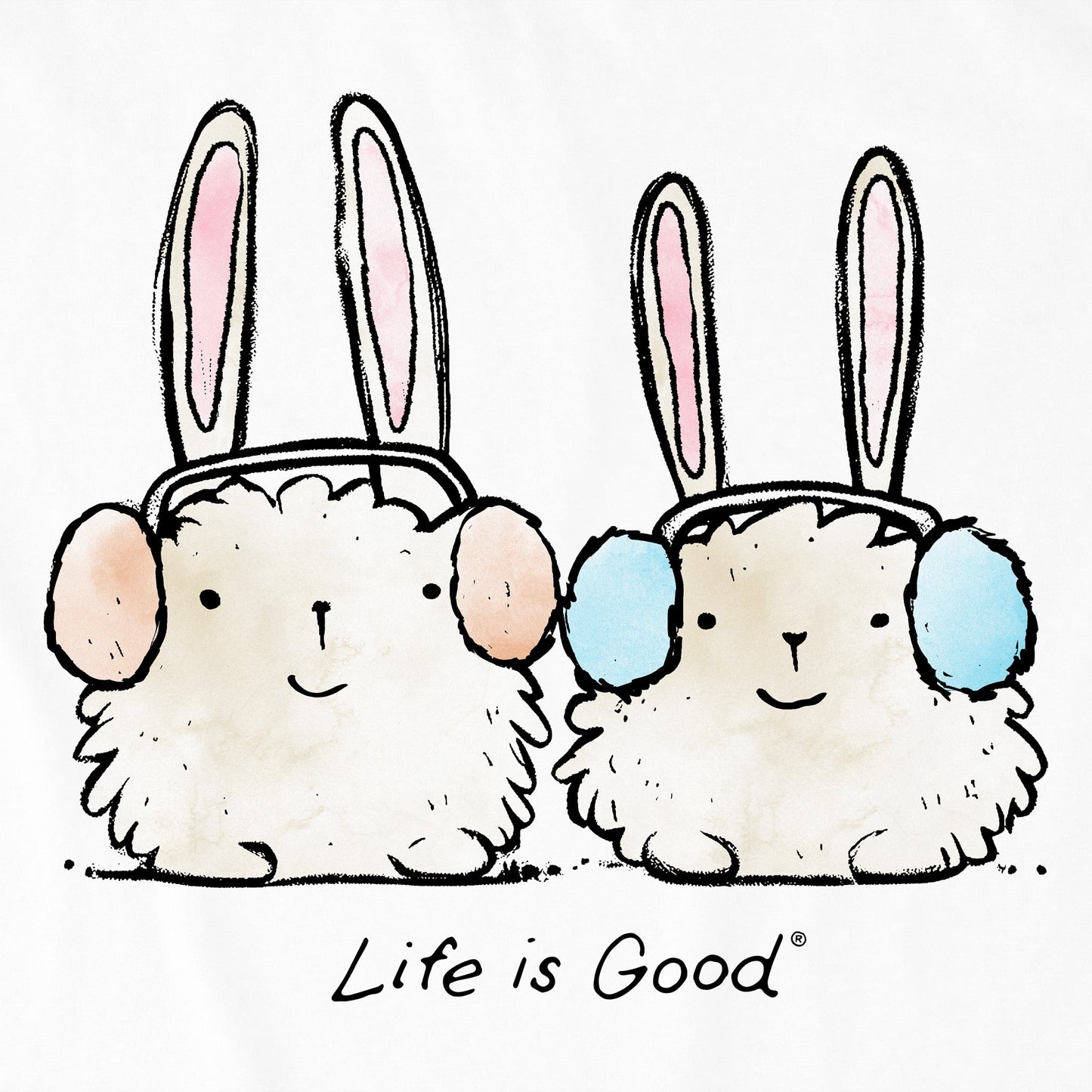 Women's Warmly Dressed Bunnies Long Sleeve Crusher Tee