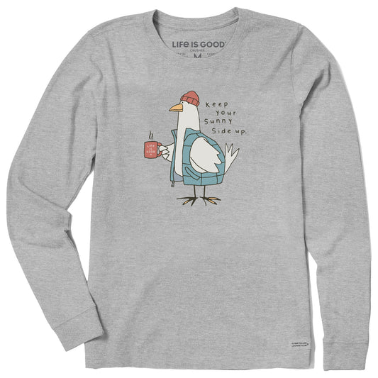 Women's Sunny Side Warmly Dressed Chicken Long Sleeve Crusher Tee