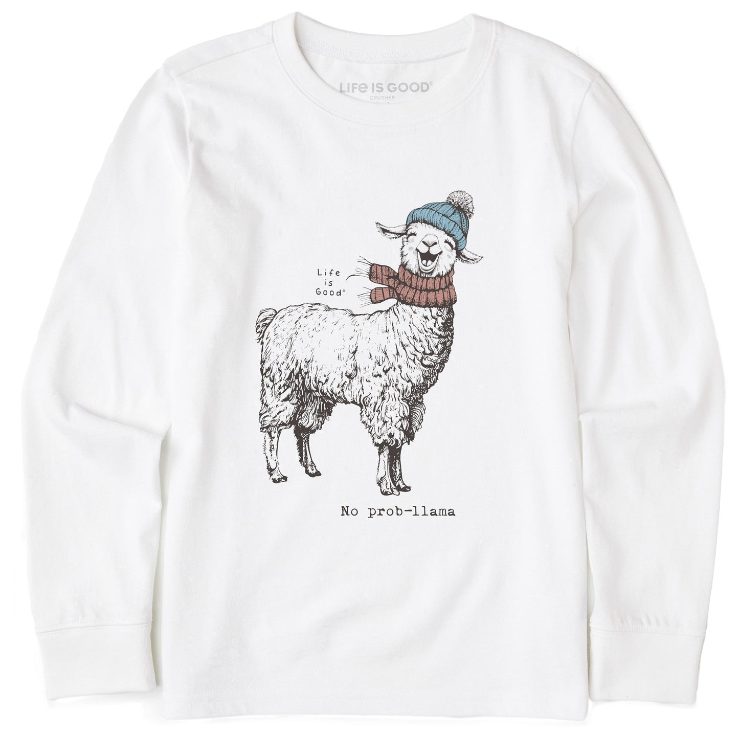 Kids No Prob-llama Long Sleeve Crusher Tee