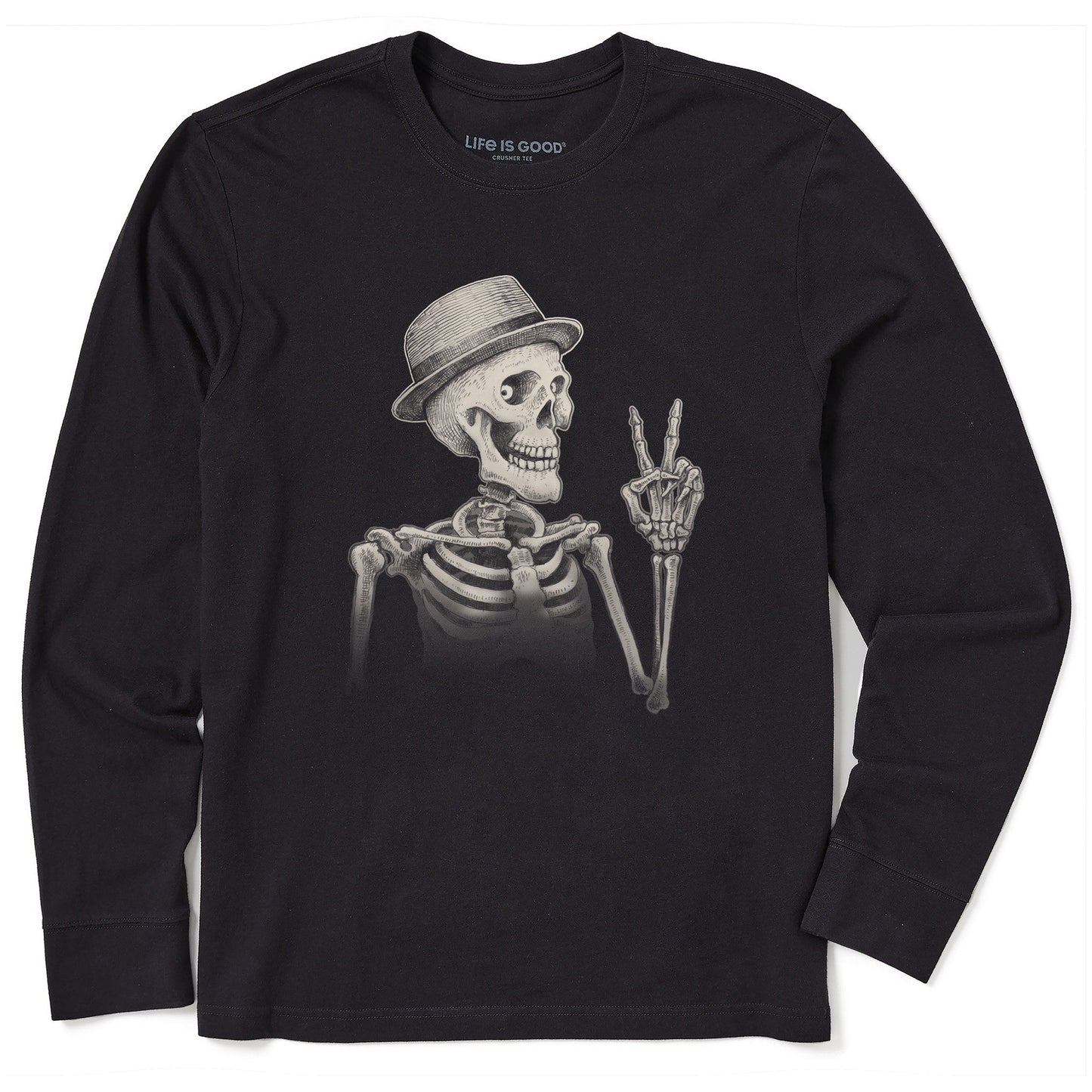Men's Peaceful Bones Long Sleeve Crusher Tee