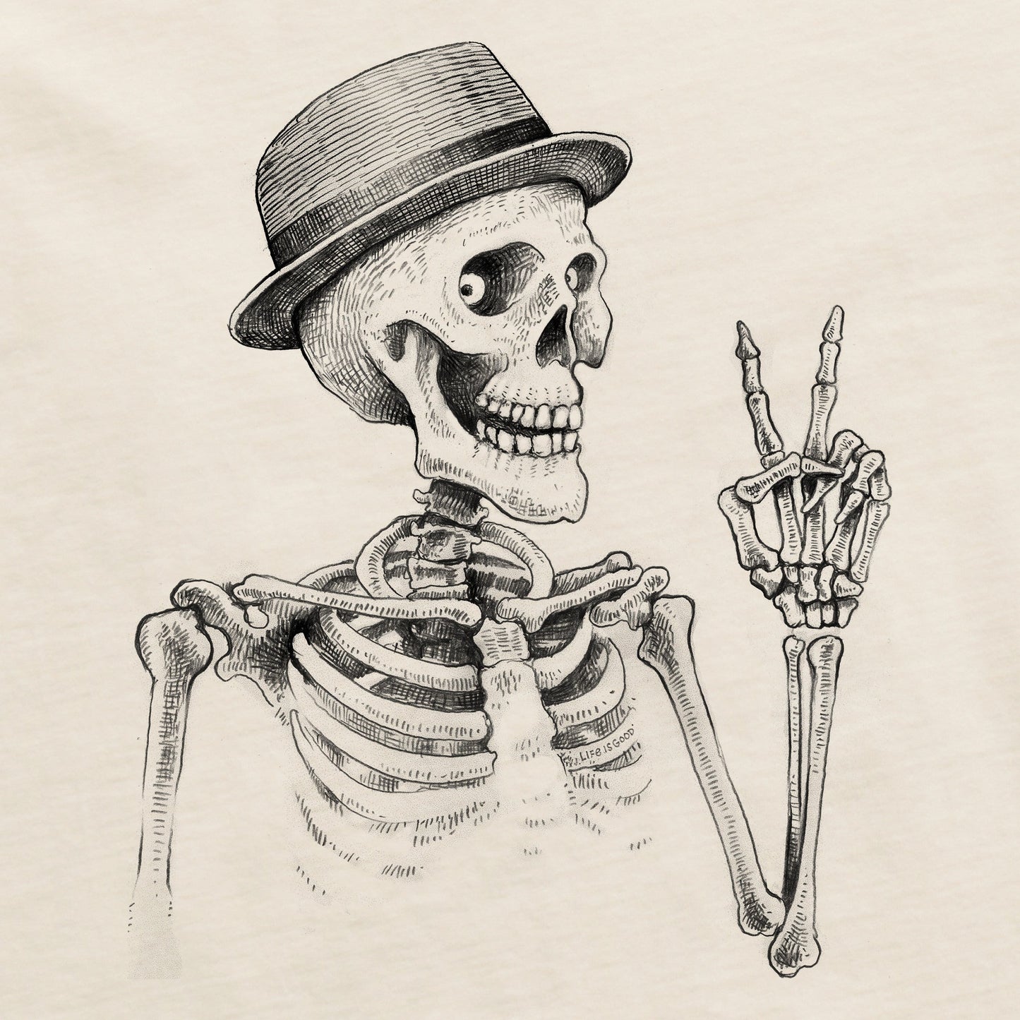 Men's Peaceful Bones Short Sleeve Crusher Tee