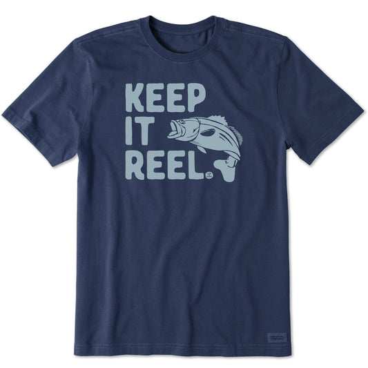 Men's Wordsmith Keep it Reel Fish Short Sleeve Crusher Tee