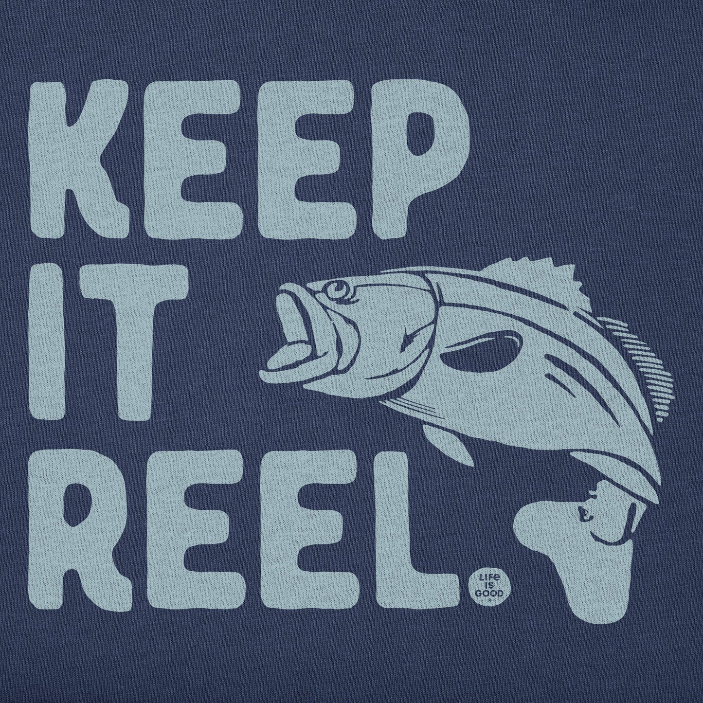 Men's Wordsmith Keep it Reel Fish Short Sleeve Crusher Tee