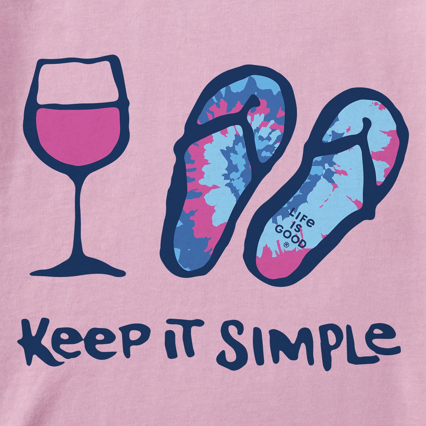 Women's Tie Dye Wine and Flip Flops Crusher Tank
