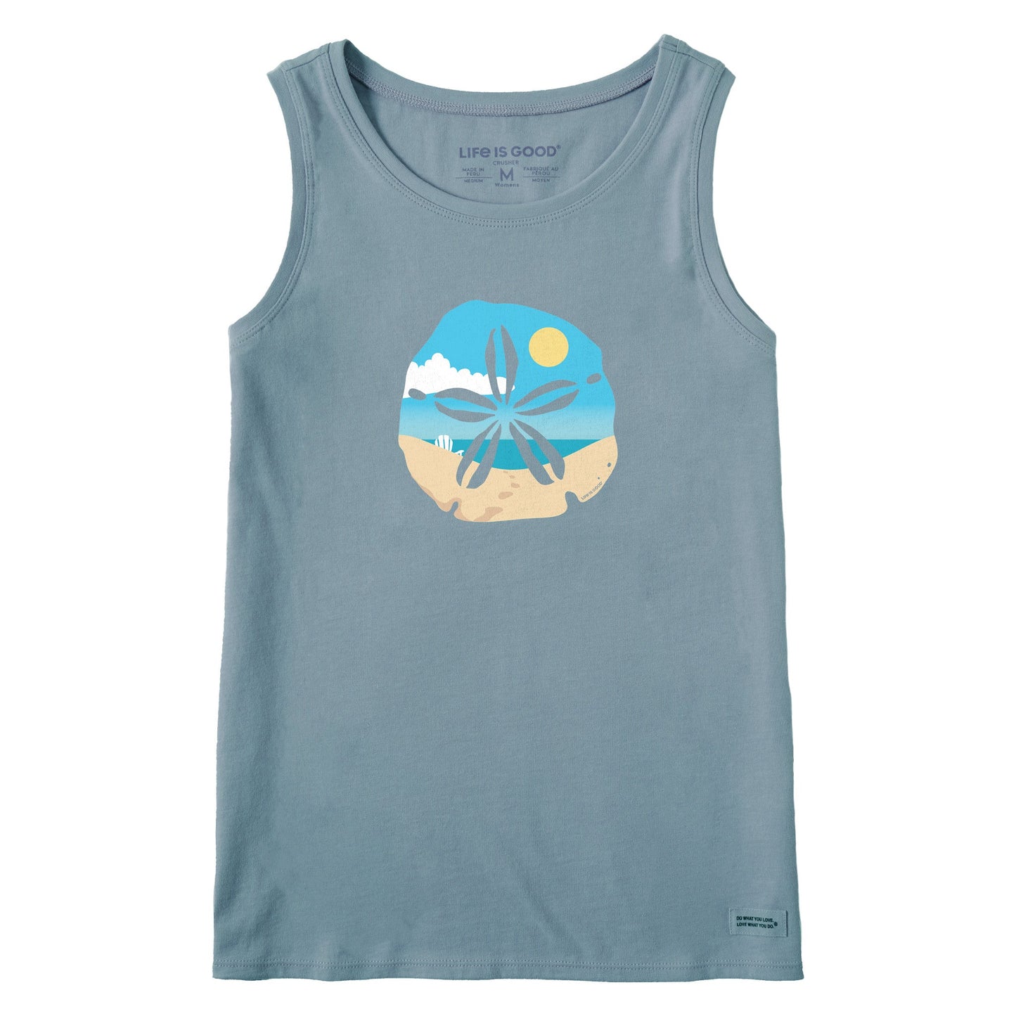 Women's Sand Dollar Beach Scene Crusher Tank