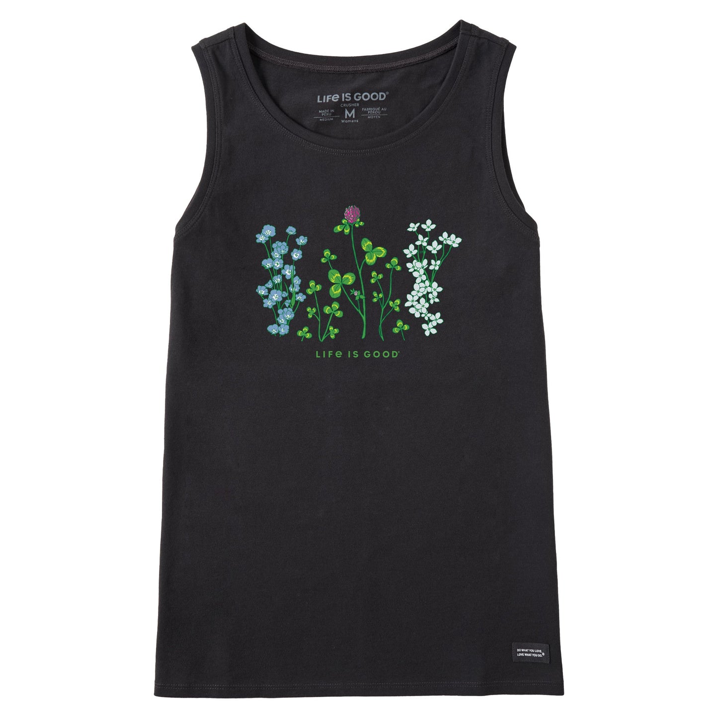 Women's Detailed Clovers and Wildflowers Crusher Tank