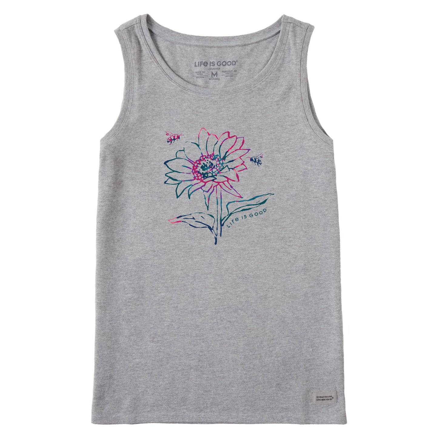 Women's Tie Dye Sunflower Bees Crusher Tank
