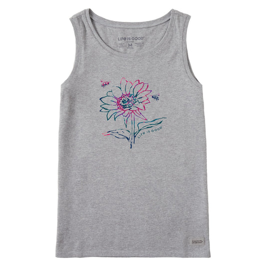 Women's Tie Dye Sunflower Bees Crusher Tank