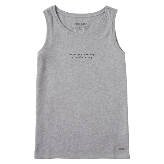 Women's Wordsmith Love Dogs Crusher Tank