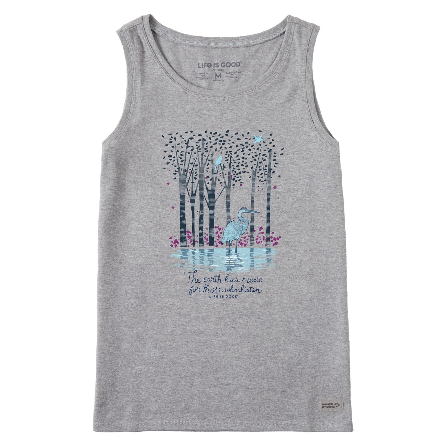 Women's Earth Has Music Heron Crusher Tank
