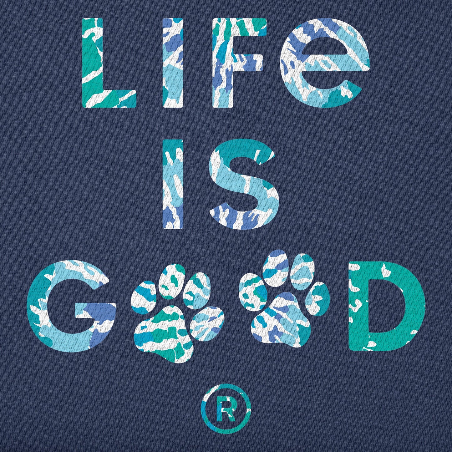 Women's Tie Dye Life is Good Paw Print Crusher Tank