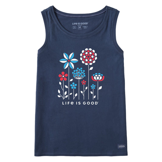 Women's Americana Flowers Crusher Tank