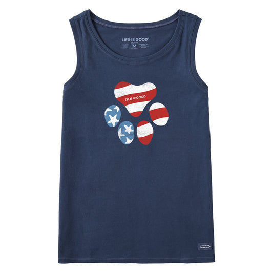 Women's US Flag Paw Crusher Tank