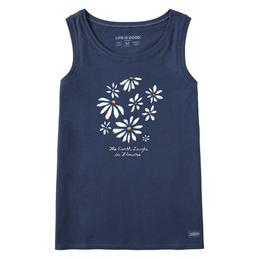 Women's Earth Laughs Daisies Crusher Tank