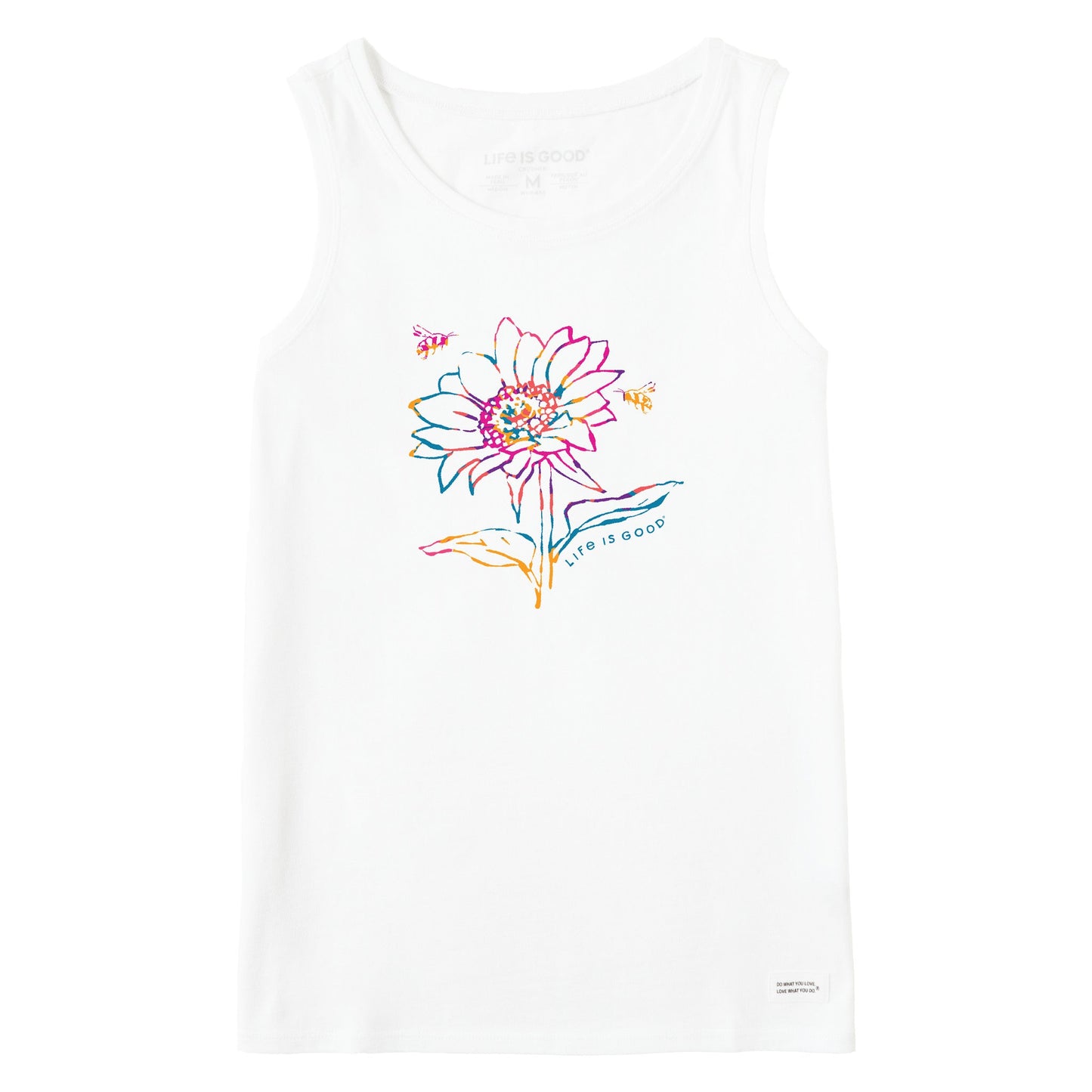 Women's Tie Dye Sunflower Bees Crusher Tank