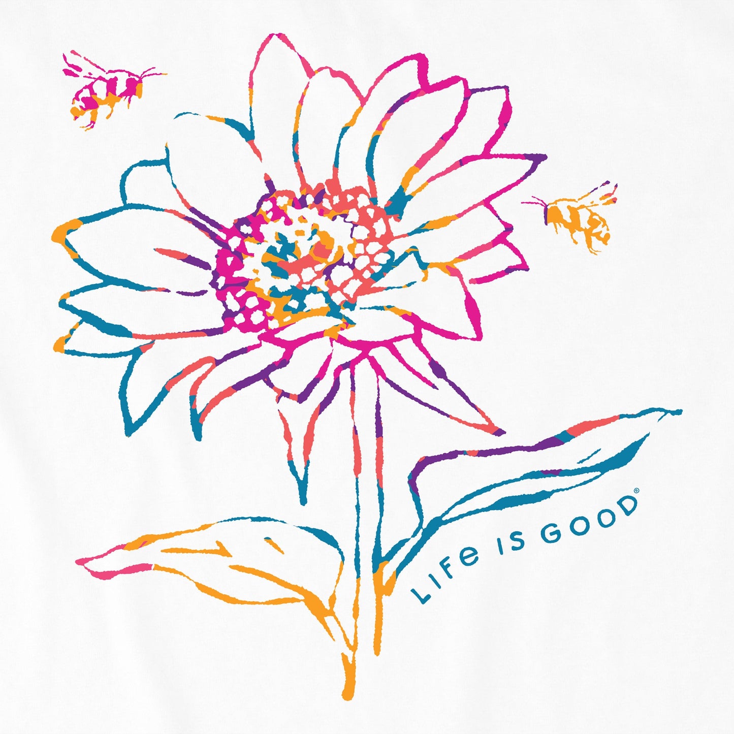 Women's Tie Dye Sunflower Bees Crusher Tank