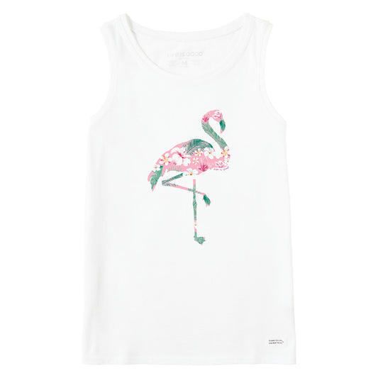 Women's Flamingo Flowers Crusher Tank