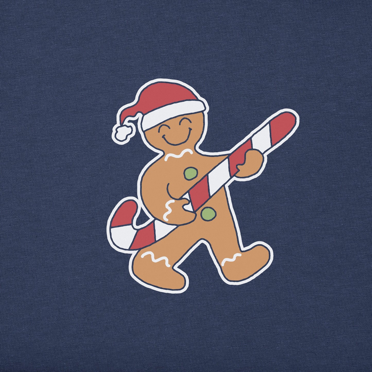 Women's Gingerbread Candy Cane Long Sleeve Crusher Tee