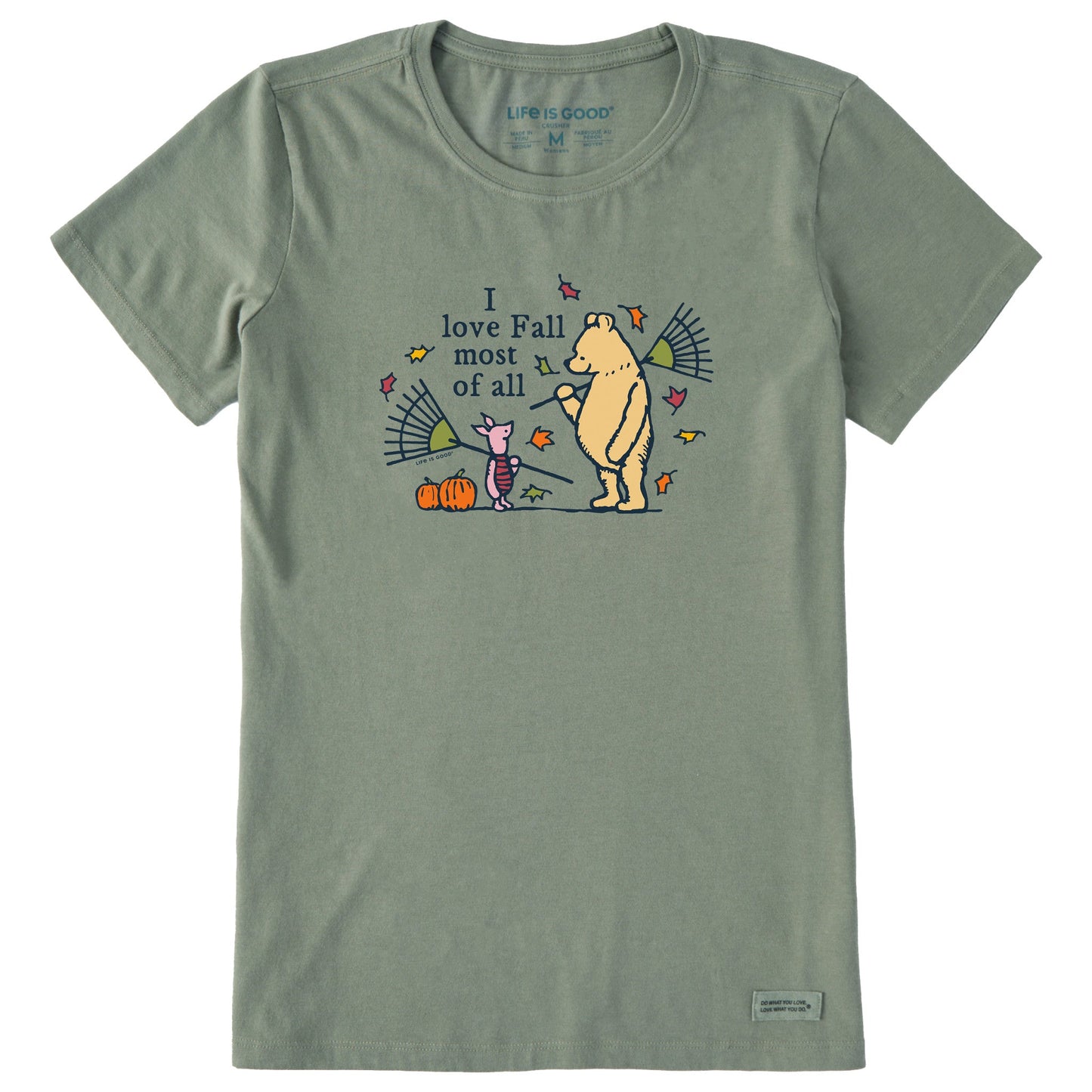 Women's Winnie I love Fall Most of All Short Sleeve Crusher Tee