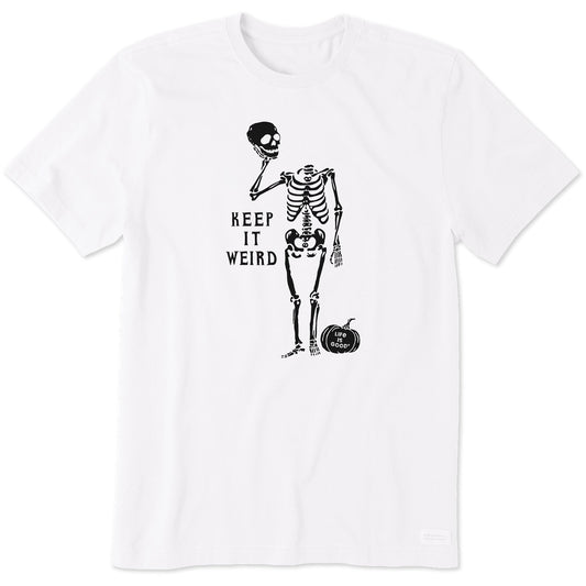 Men's Keep it Weird Skeleton Short Sleeve Crusher Tee