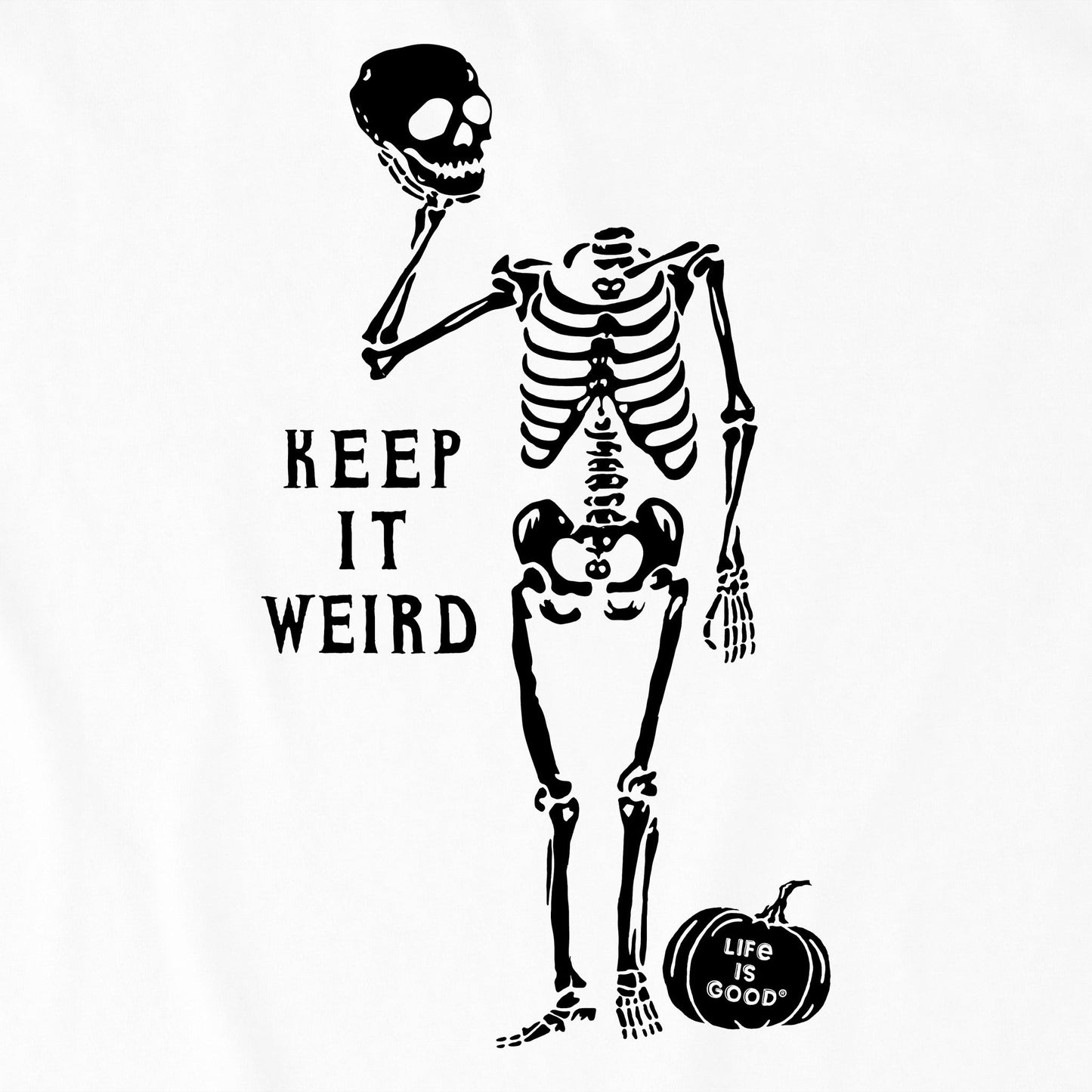 Men's Keep it Weird Skeleton Short Sleeve Crusher Tee