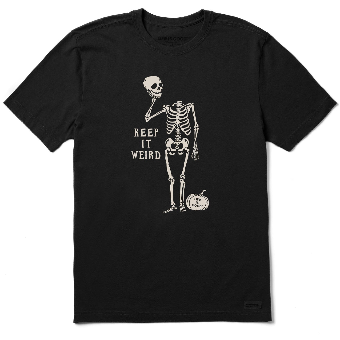 Men's Keep it Weird Skeleton Short Sleeve Crusher Tee