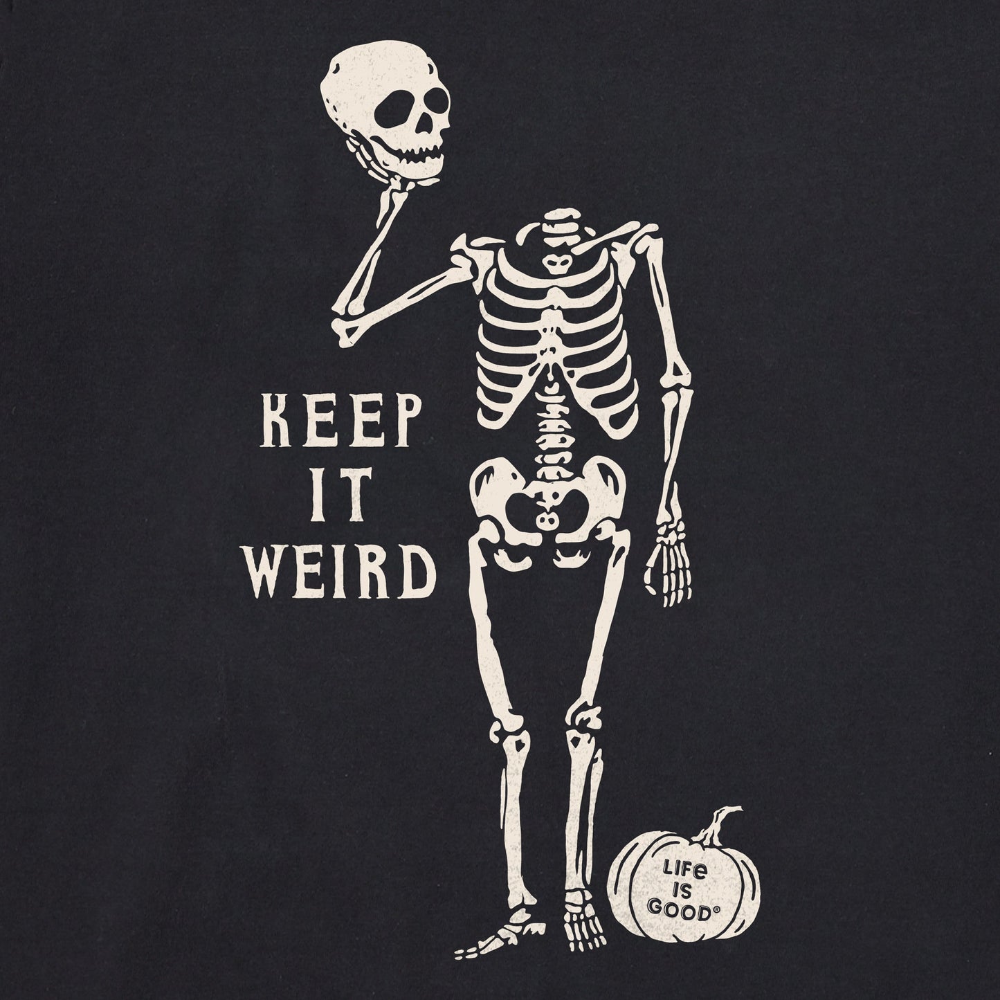 Men's Keep it Weird Skeleton Short Sleeve Crusher Tee