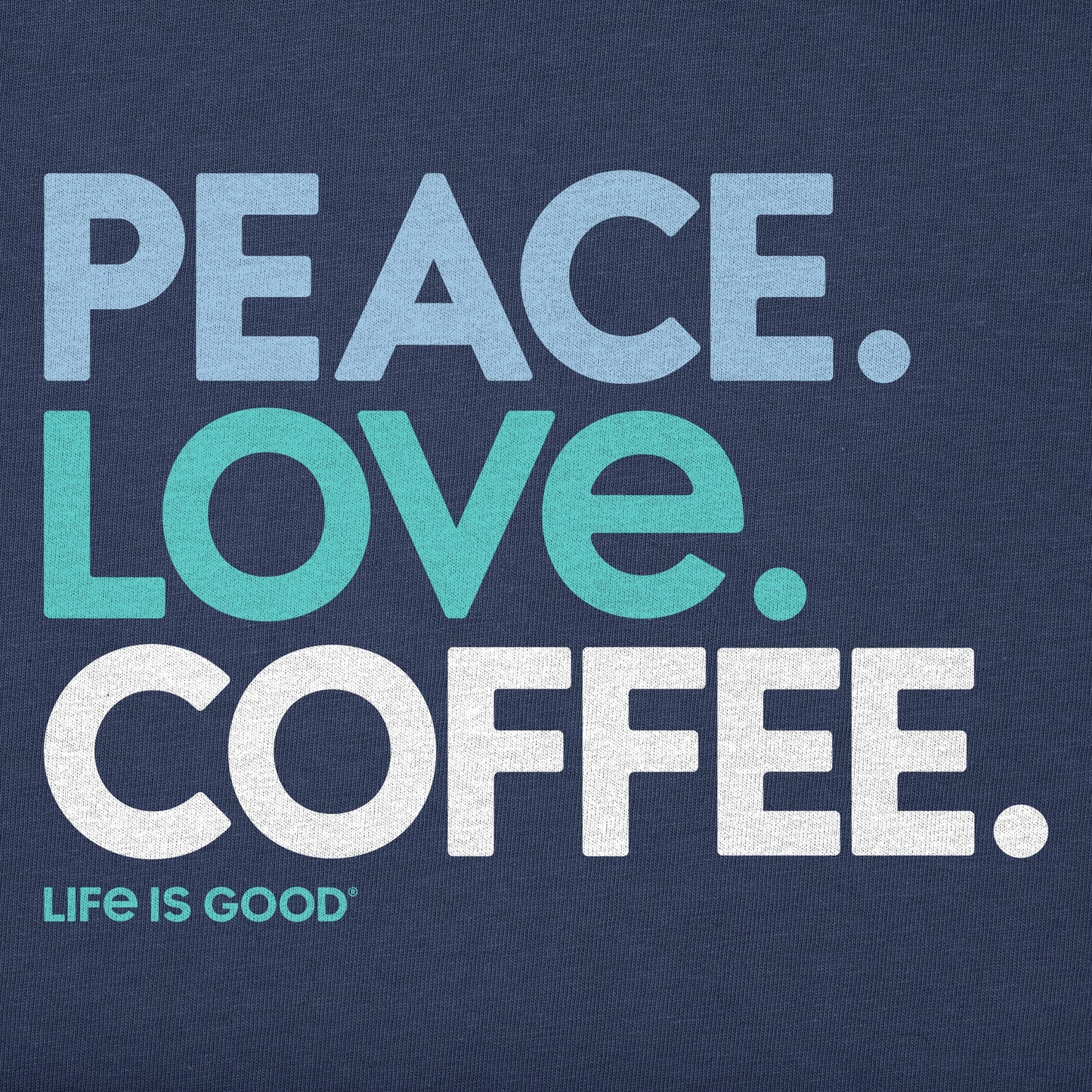 Men's Peace Love Coffee Simply True Fleece Hoodie