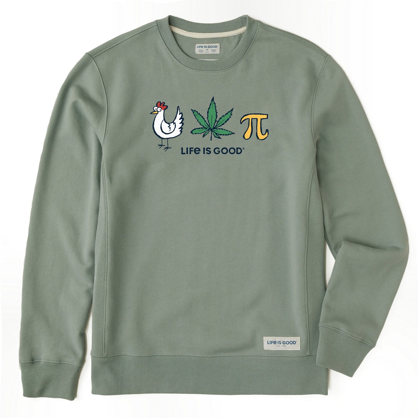 Men's Chicken Pot Pi Icons Simply True Fleece Crew