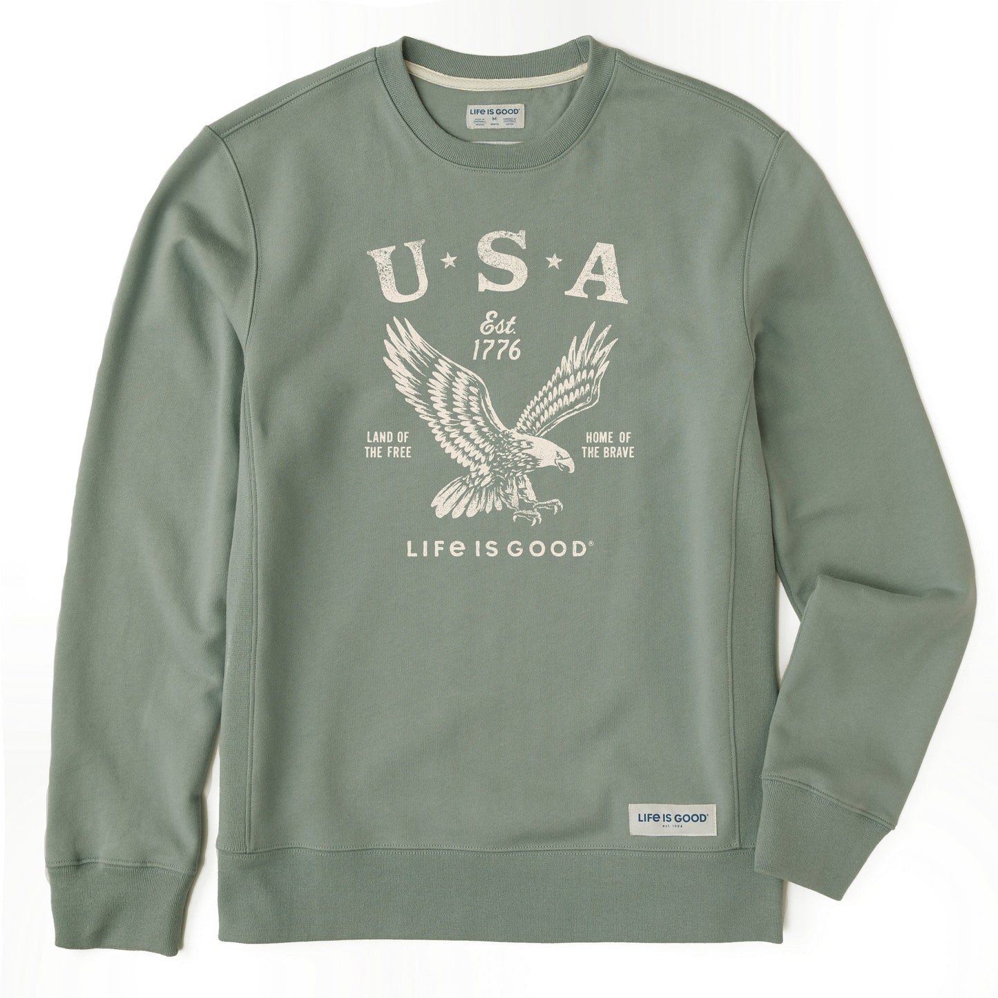 Men's USA 1776 Eagle Simply True Fleece Crew