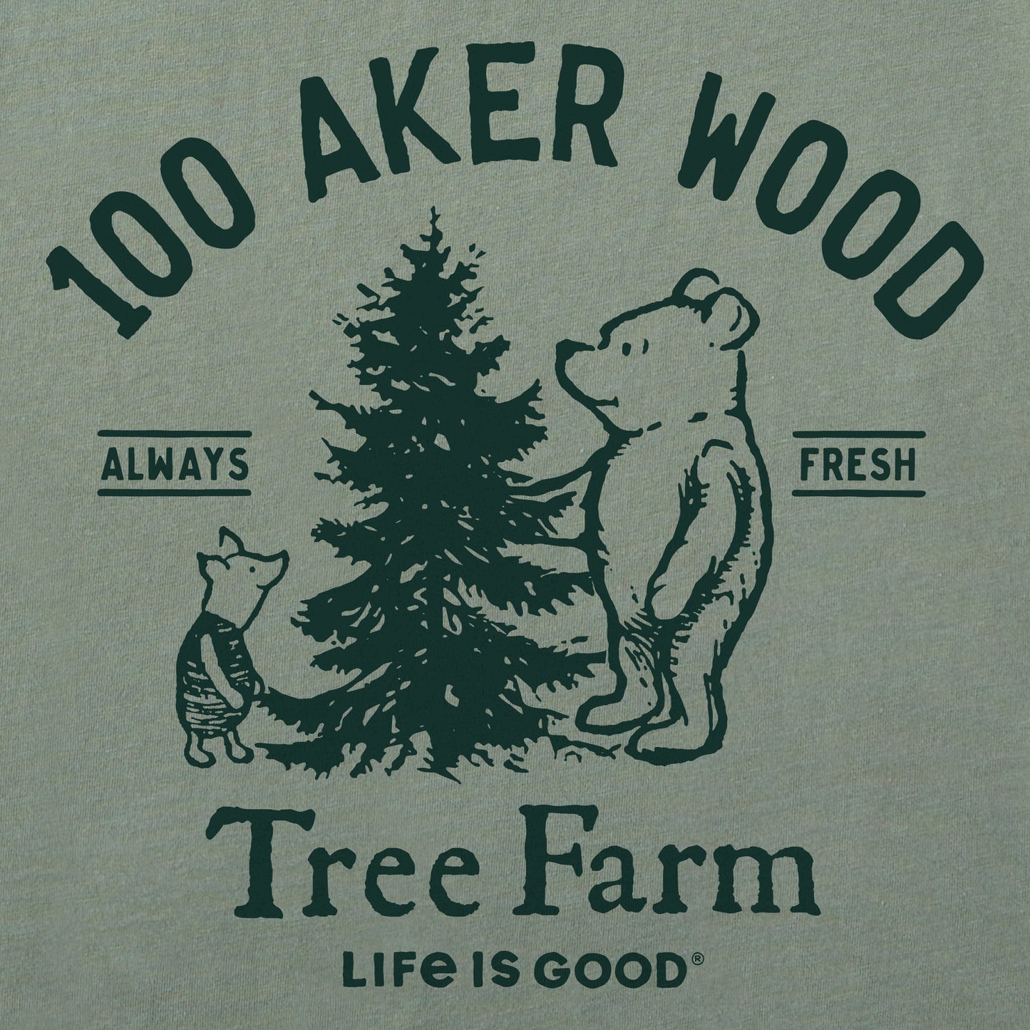 Men's Winnie 100 Aker Tree Farm Simply True Crew
