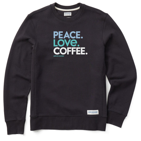Men's Peace Love Coffee Simply True Fleece Crew