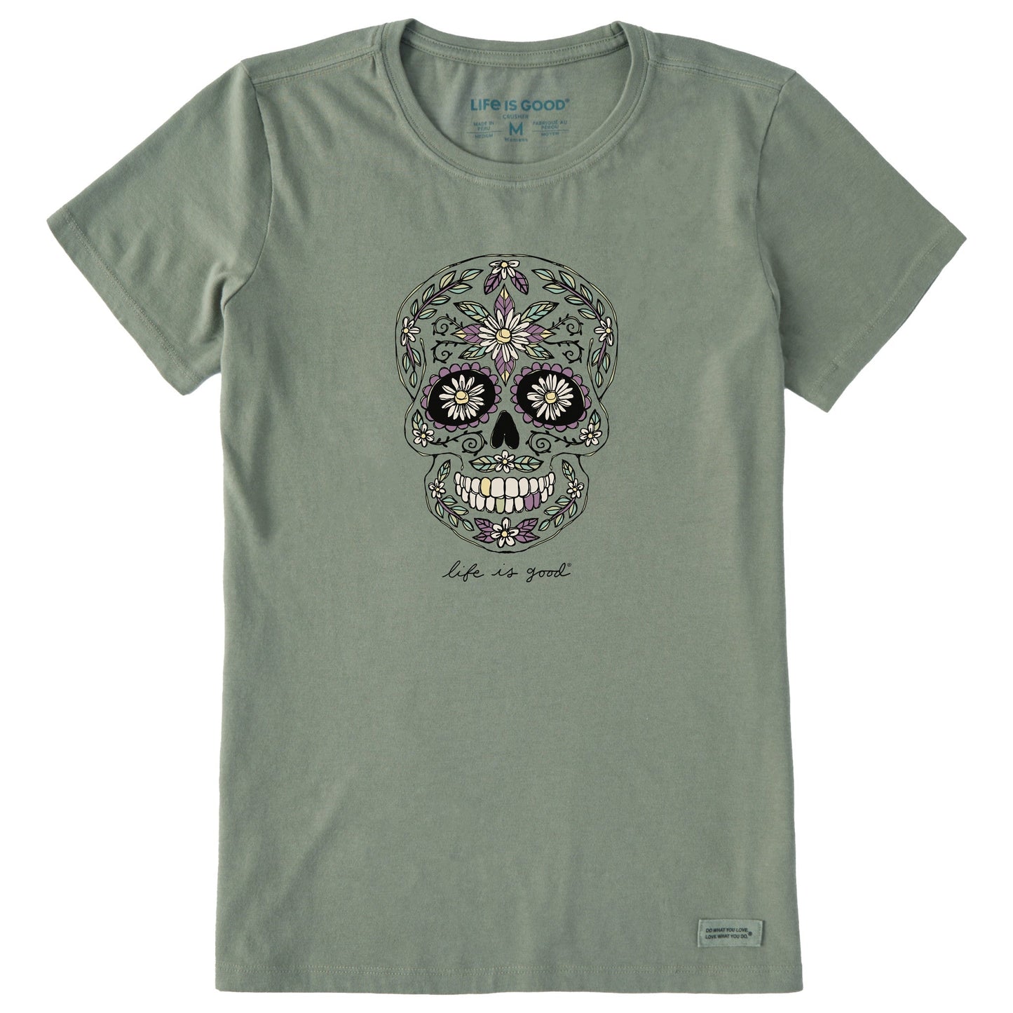 Women's Daisy Skull Short Sleeve Crusher Tee