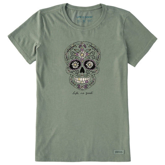 Women's Daisy Skull Short Sleeve Crusher Tee