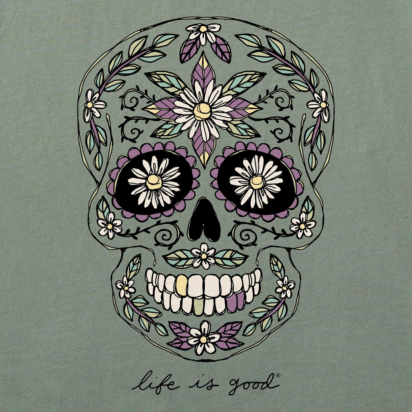 Women's Daisy Skull Short Sleeve Crusher Tee