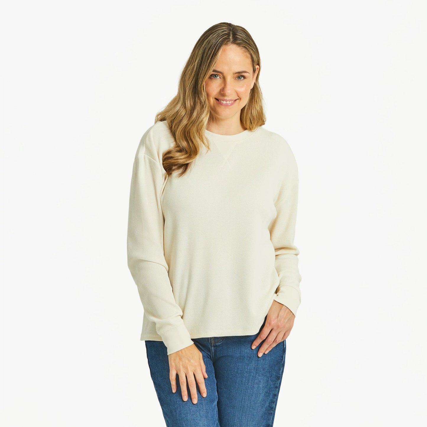 Women's Solid Long Sleeve Thermal Tee