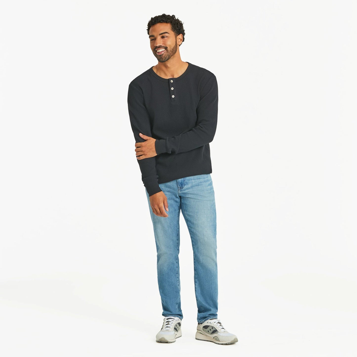 Men's Solid Thermal Henley