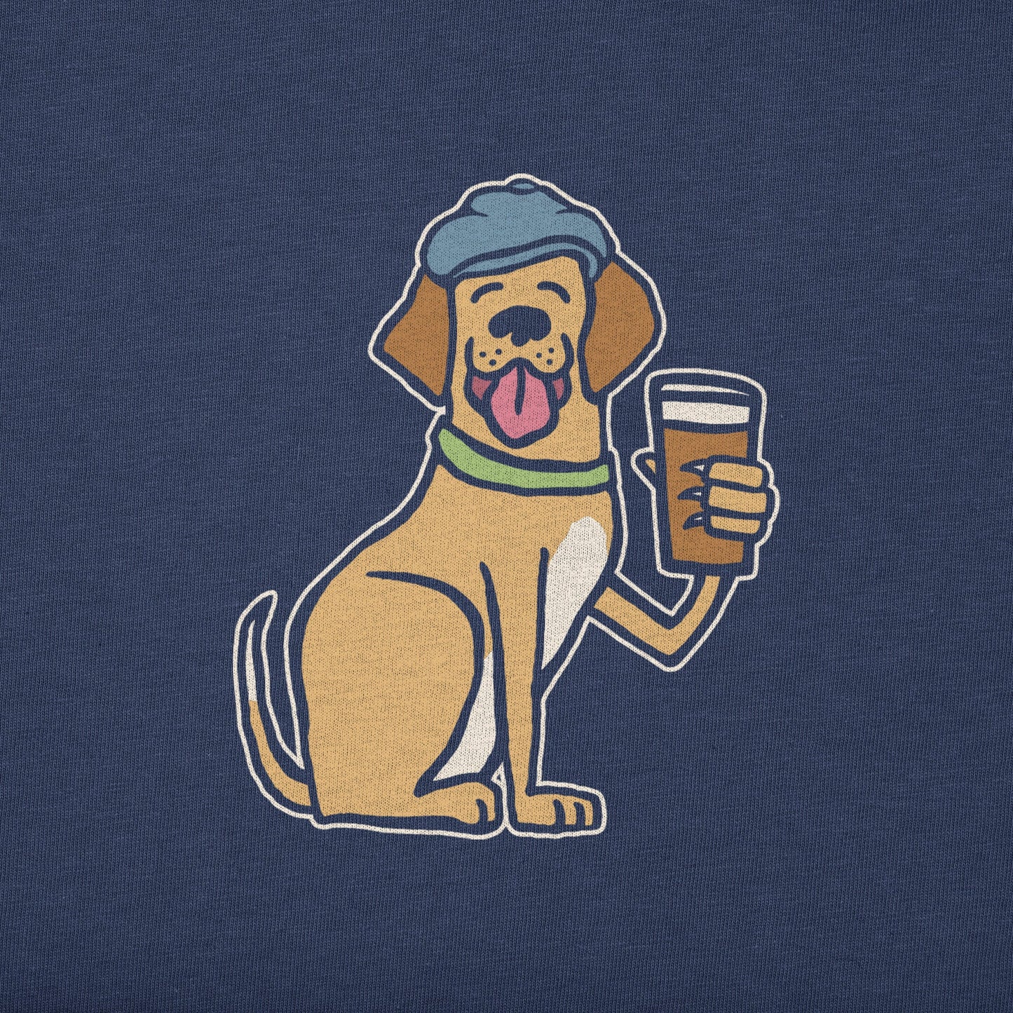 Women's Dog with Beer Short Sleeve Crusher Boxy Tee