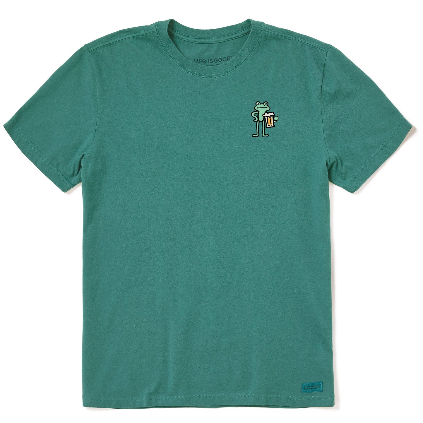 Men's Frog with Beer Short Sleeve Crusher Tee