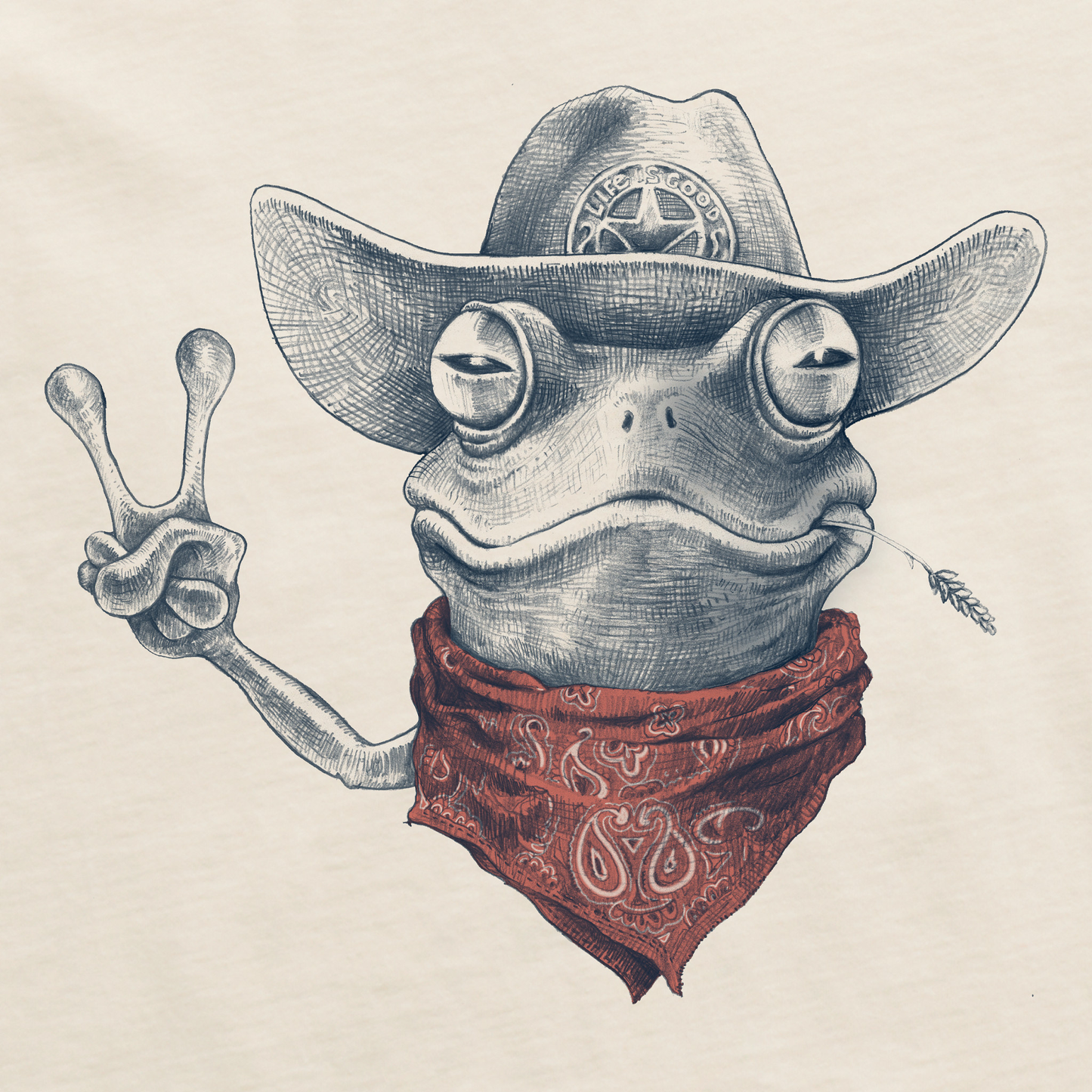 Men's Peace Frog Short Sleeve Crusher Tee