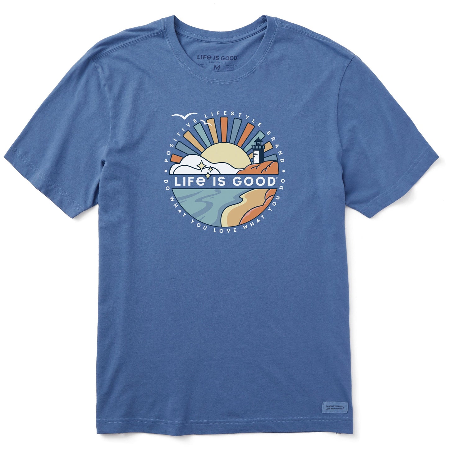 Men's Sunburst Lighthouse Short Sleeve Crusher Tee