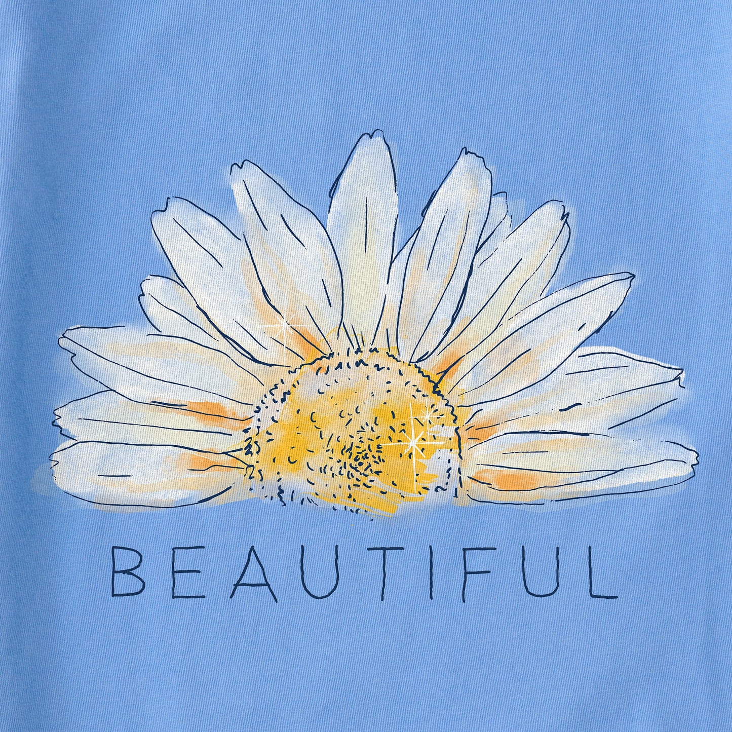 Kids Beautiful Daisy Short Sleeve Crusher Tee