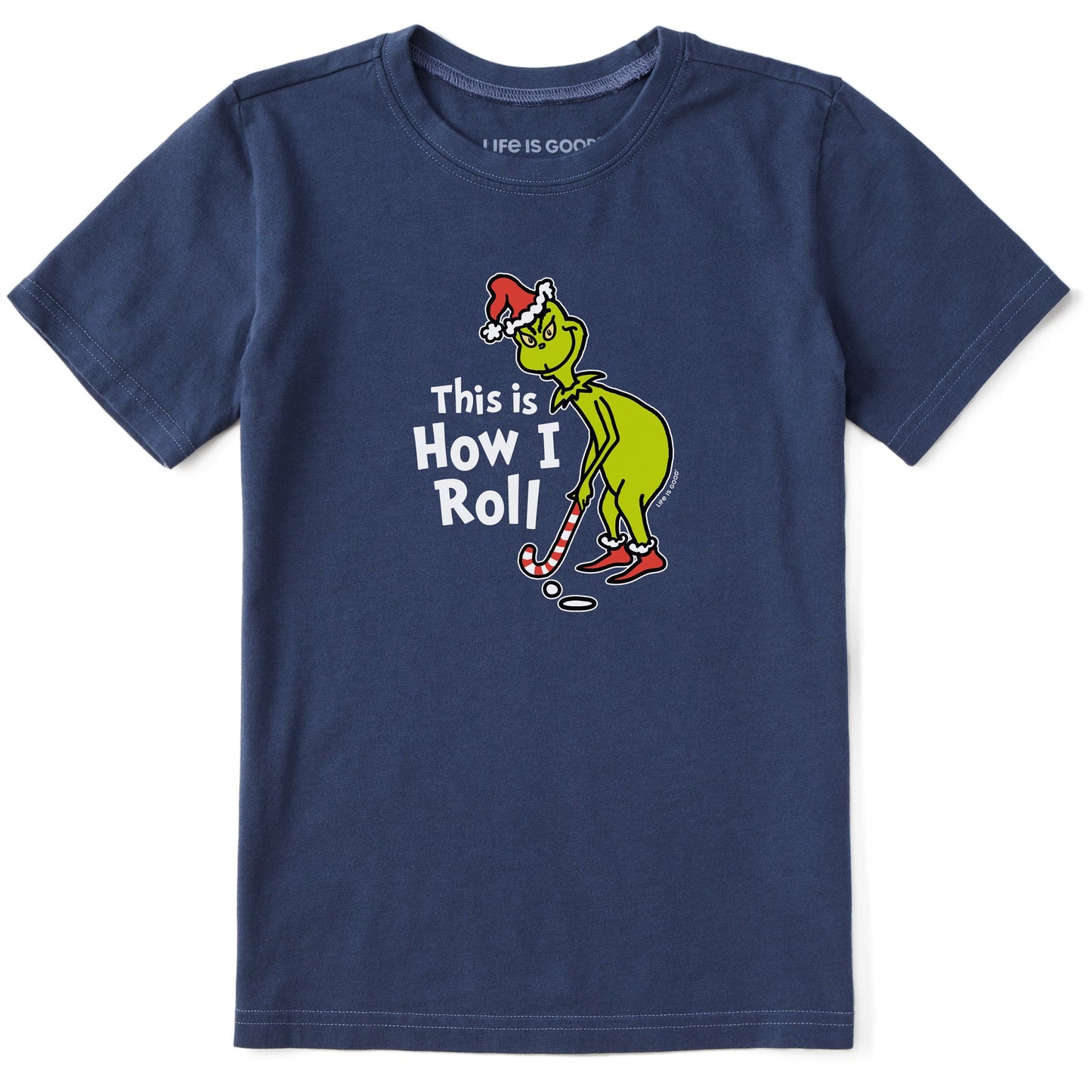 Kids Grinch How I Roll Golf Short Sleeve Crusher Tee