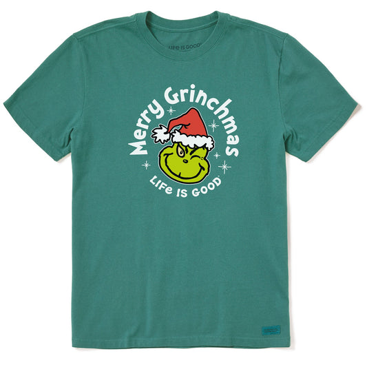 Men's Merry Grinchmas Wink Short Sleeve Crusher Tee