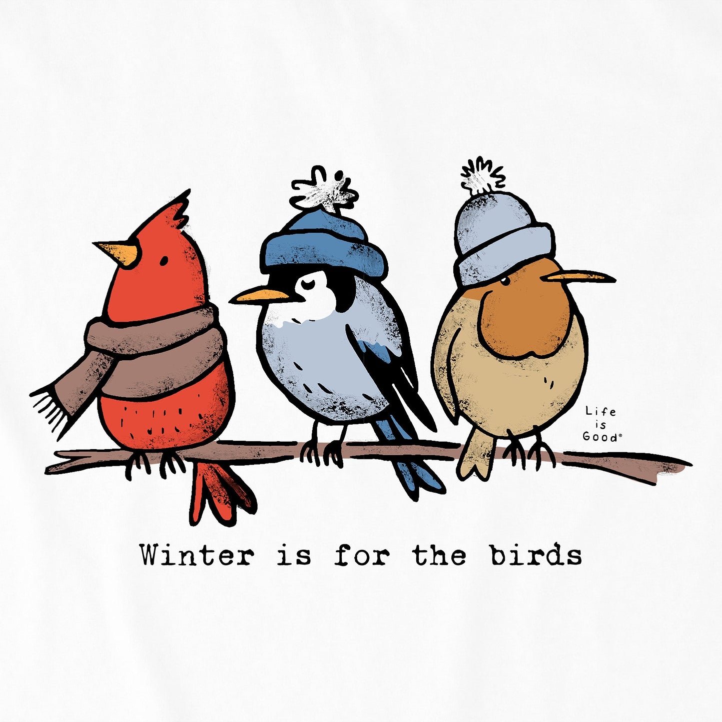 Women's Shady Winter is for the Birds Long Sleeve Crusher Tee