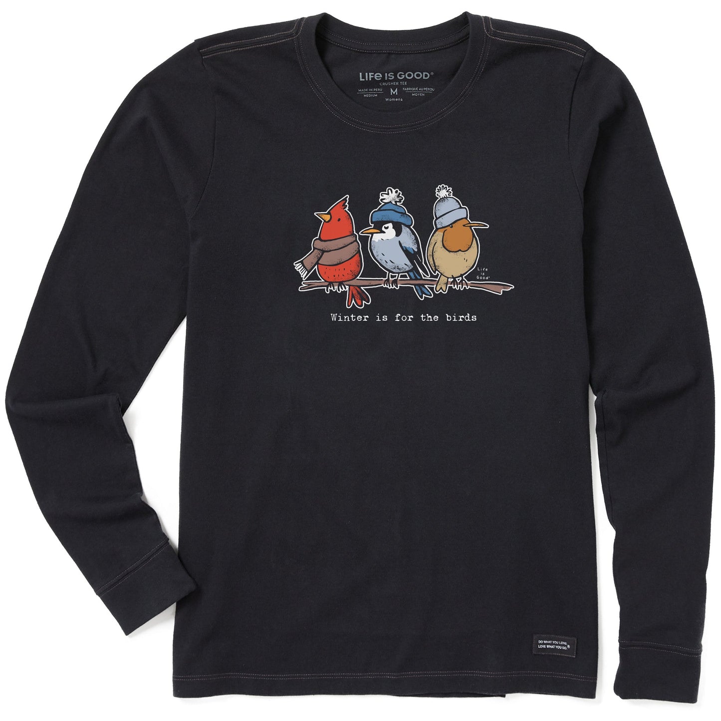 Women's Shady Winter is for the Birds Long Sleeve Crusher Tee
